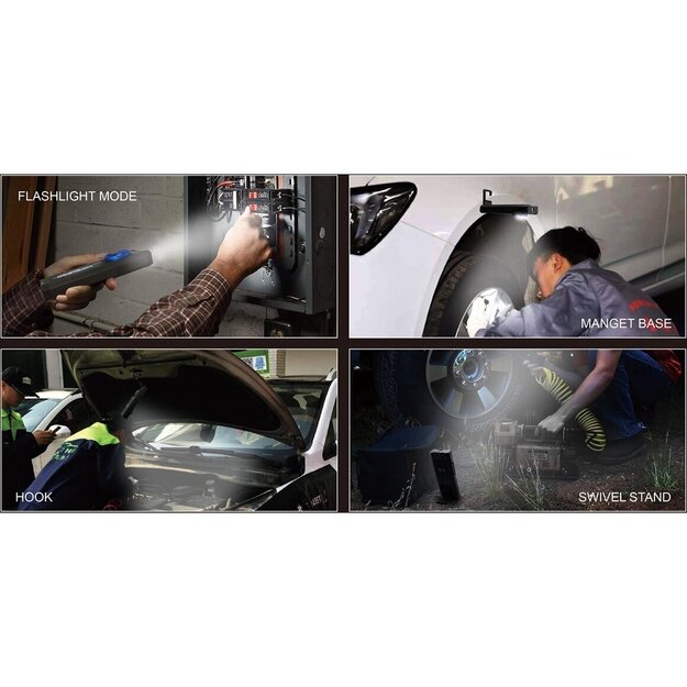 Explorer darba gaisma COB LED ar bezvadu uzlādes staciju