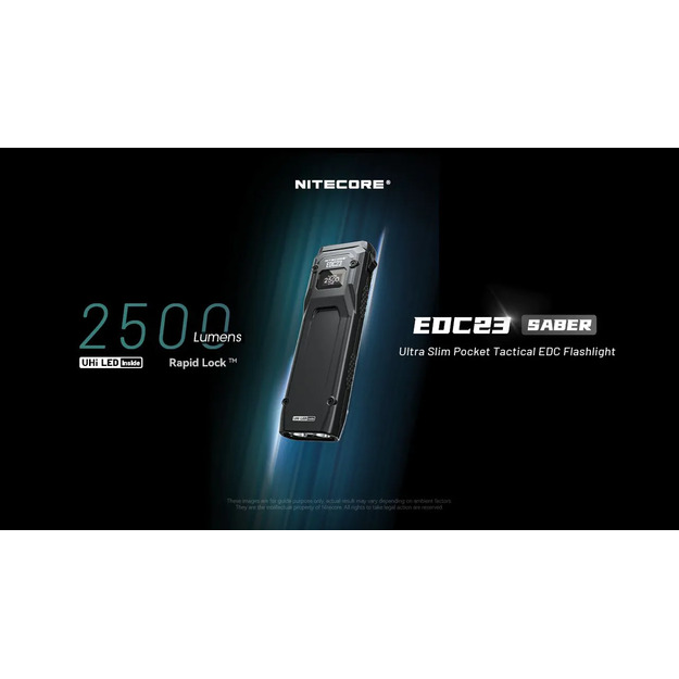 Nitecore EDC23 SABER flashlight 2500lm