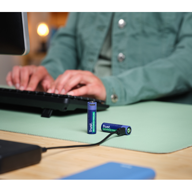 Trust USB-C uzlādējamās baterijas AA 1700mAh 2 gab. 25584