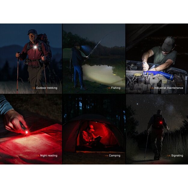 Fenix SW05R-RED Balts un Sarkans LED Zibspuldze