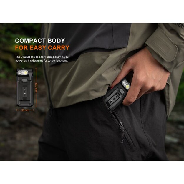 Fenix SW05R-RED Balts un Sarkans LED Zibspuldze