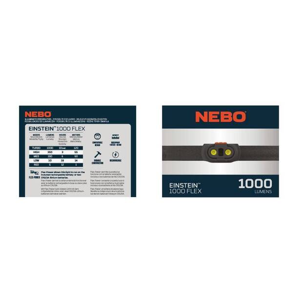 NEBO Einstein 1000 Lūmenu Galvas Lukturis