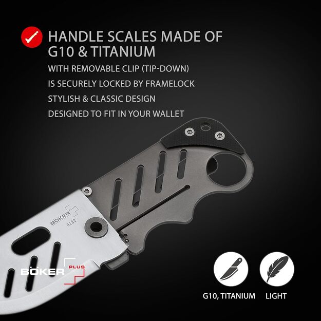 Нож B&ouml;ker Plus Credit Card 01BO010