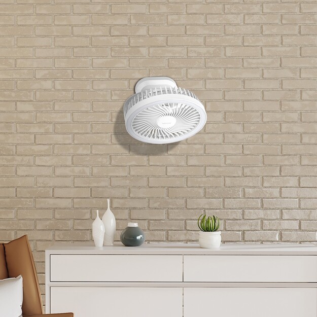 Vayox uzlādējamais ventilators ar apgaismojumu VA0338W Balts