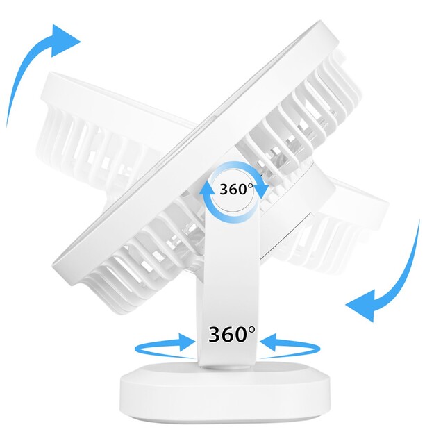 Vayox uzlādējamais ventilators ar apgaismojumu VA0338W Balts