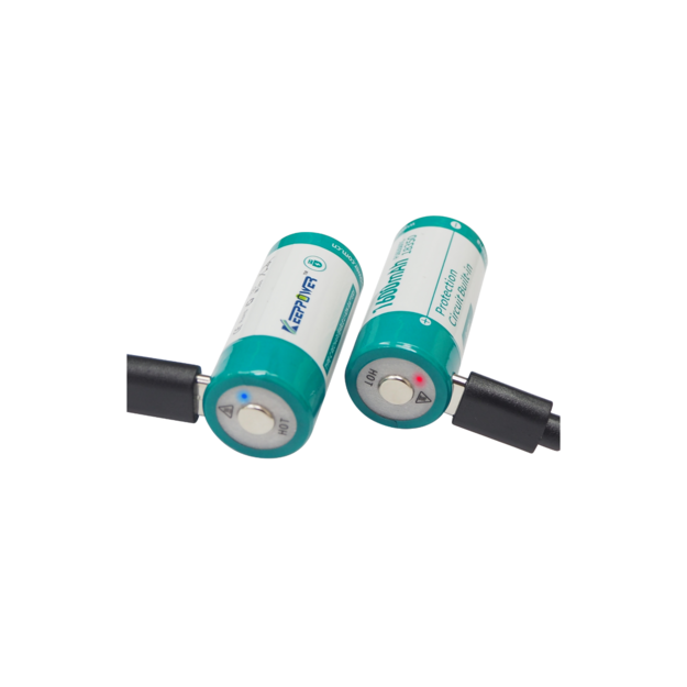 Keeppower 18350 &ndash; *1600 mAh 3,6 V &ndash; 3,7 V litija jonu akumulators (uzlādējams, izmantojot USB-C) P18350TC