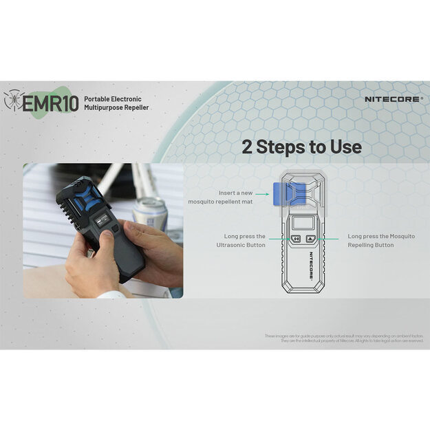 Nitecore EMR10 Lite- Mosquito repellent, incl. batteries, powerbank function