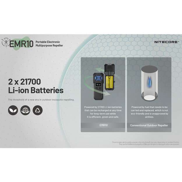 Nitecore EMR10 Lite- Mosquito repellent, incl. batteries, powerbank function
