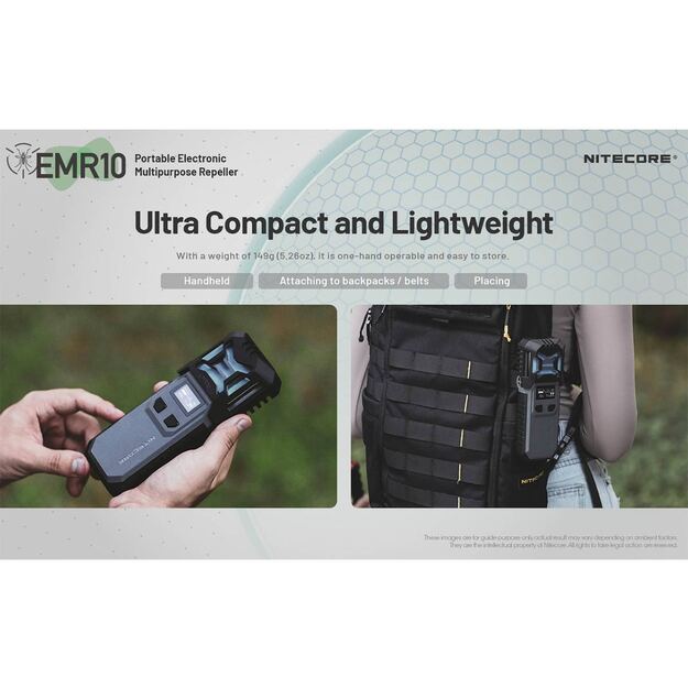 Nitecore EMR10 Lite- Mosquito repellent, incl. batteries, powerbank function