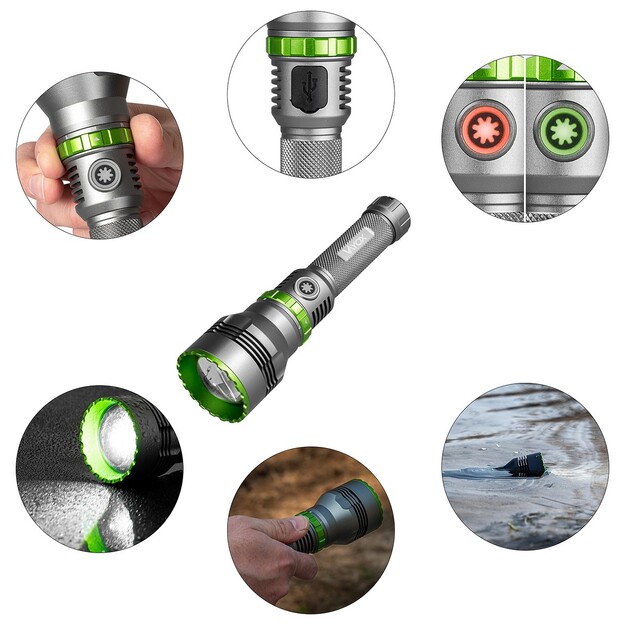 Vayox Pro series tactical flashlight 1000lm IPX7 10W LED SMD VA0363