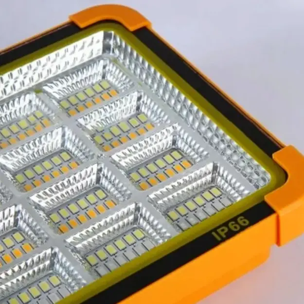 LED Prožektors ar Saules Paneli, Pārnēsājams, ar Power Bank Funkciju (USB-C), 200W