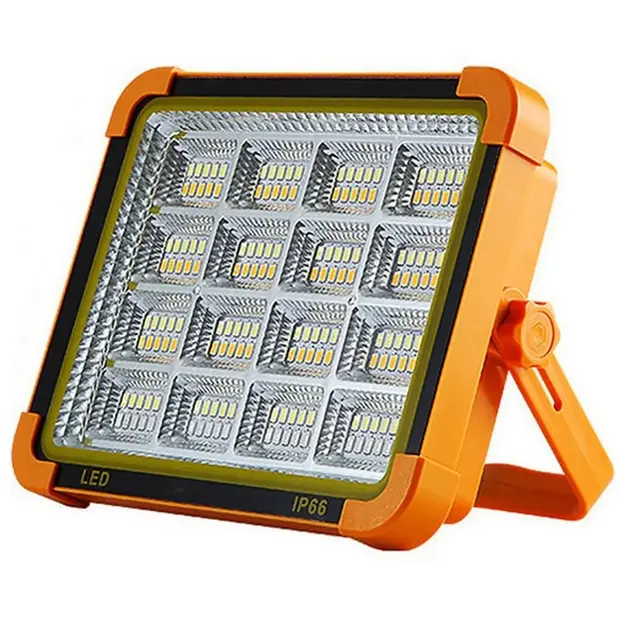 LED Prožektors ar Saules Paneli, Pārnēsājams, ar Power Bank Funkciju (USB-C), 200W