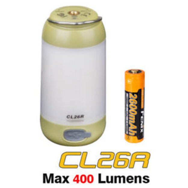 Fenix CL26R jaudīga tūristu lampiņa, zaļa