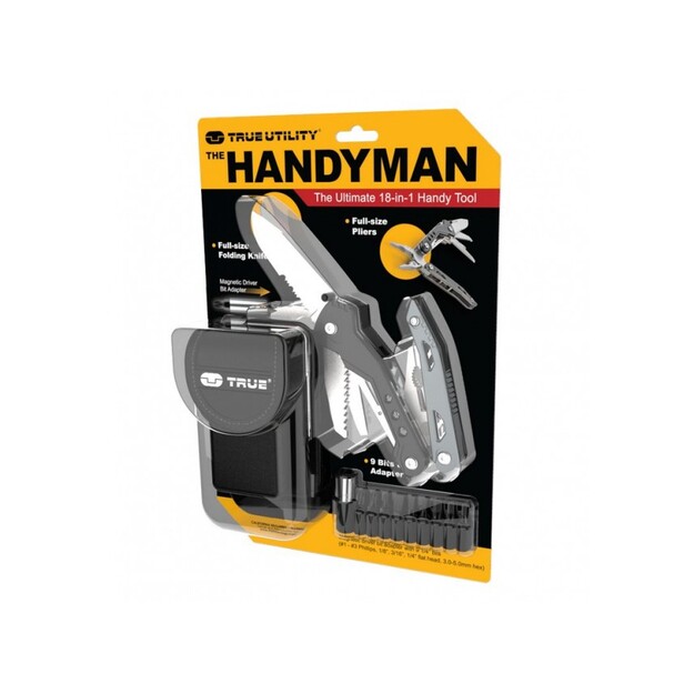 True Utility HandyOne Daudzfunkcionāls rīks ar maksti 18-IN-1 TU181