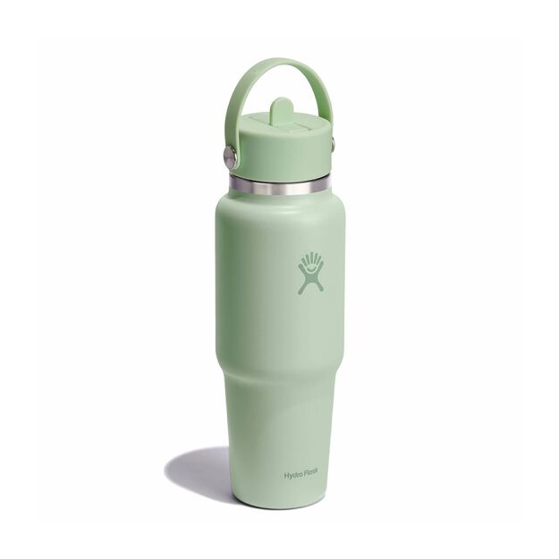 Hydro Flask platas mutes ceļojumu pudele ar salmiņu 946 ml Aloe WT32CFS338