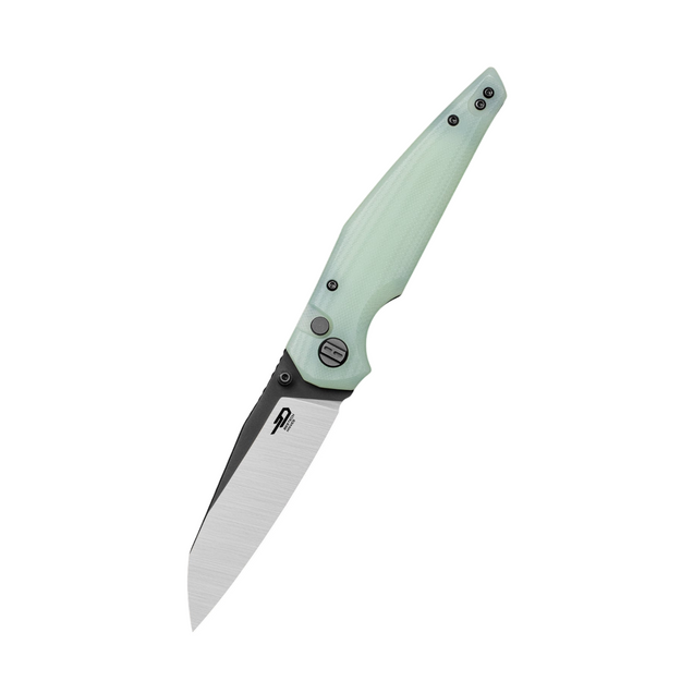 Bestech Snakebird nazis Caurspīdīgs G10, Satin / melns PVD 14C28N (BG58D)