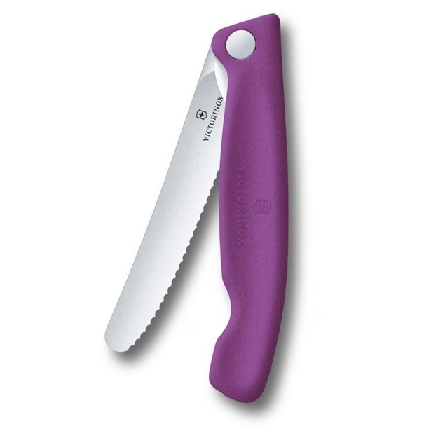 Victorinox Swiss Classic 6.7835.C1 tomātu un galda nazis, viļņains, violets 6.7835.C1
