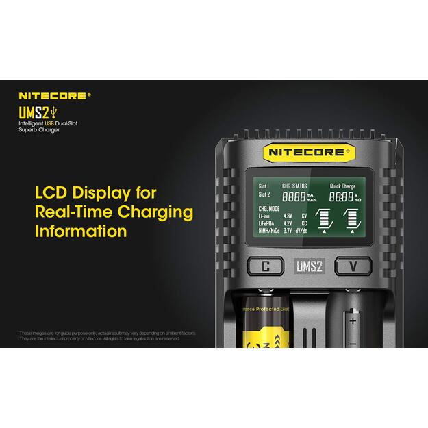 Nitecore UMS2 USB lādētājs