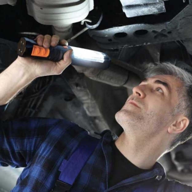 Tiross TS1108 - Žibintuvėlis įkraunamas ne&scaron;iojamas su magnetu ir kabliu 3W COB + 6LED