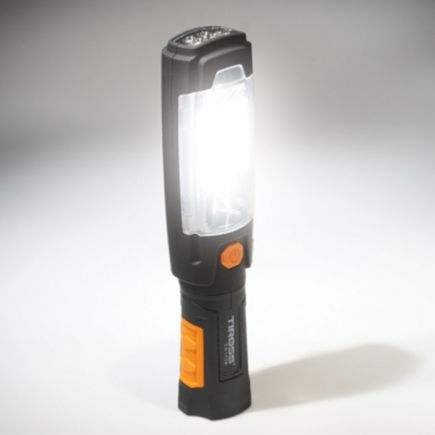 Tiross TS1108 - Žibintuvėlis įkraunamas ne&scaron;iojamas su magnetu ir kabliu 3W COB + 6LED