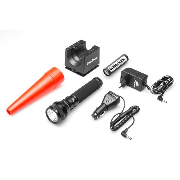 Uzlādējama 600lm IPX8 zibspuldze ar Patrol staciju