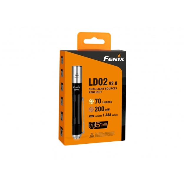 Fenix LD02 V2.0 flashlight White and UV light
