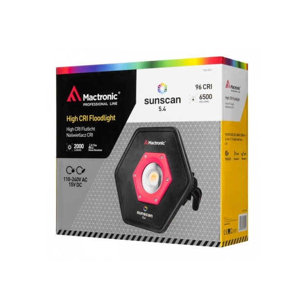 Mactronic Sunscan 5.4 CRI PWL0051 įkraunamas prožektorius
