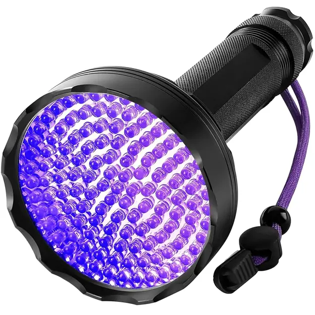 Ultraviolet 128 UV LED rechargeable flashlight