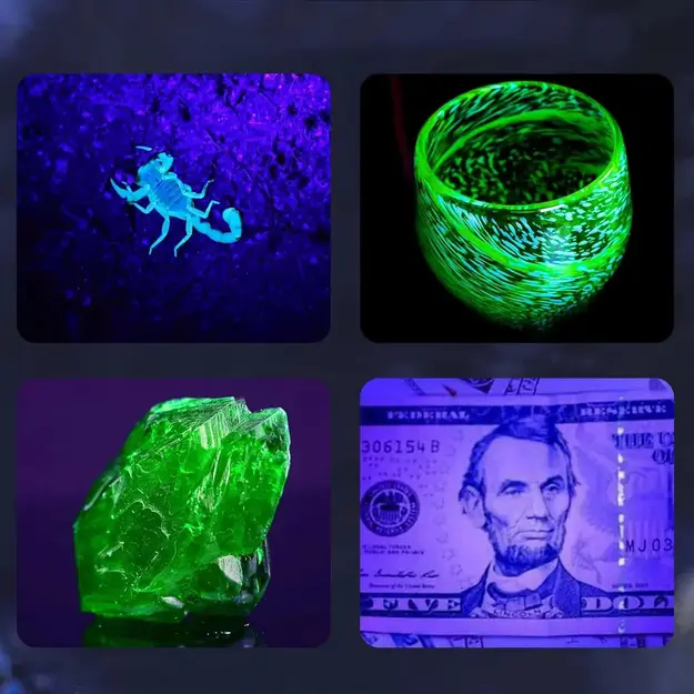 Ultraviolet 128 UV LED rechargeable flashlight