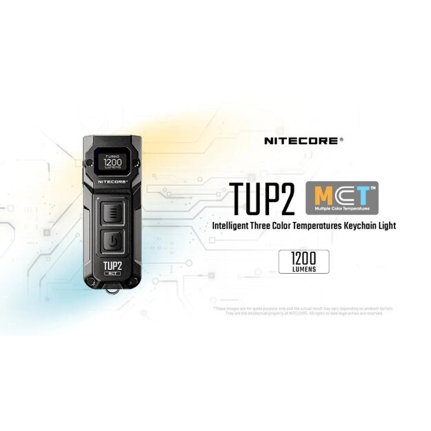 Nitecore TUP2 Lukturītis 1200 lm, MCT, OLED Oranžs