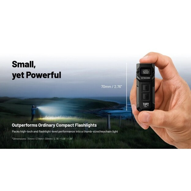 Nitecore TUP2 Lukturītis 1200 lm, MCT, OLED Oranžs