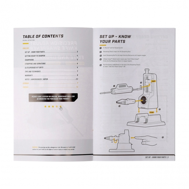 Work Sharp Precision Adjust Elite Asinā&scaron;anas Sistēma + Stabilizators