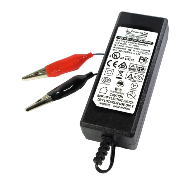 LiFePO4 4S 14.6V Lādētājs 12V akumulatoram ar Krokodilu spailēm