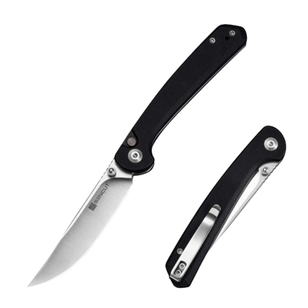 Sencut Skelfin salokāmais nazis Black G10, Satin 9Cr18MoV (S25007-2)