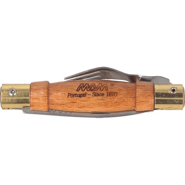 MAM traditional light beech wood knife with fork 70 mm 2021
