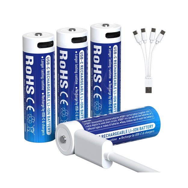 XTAR 14500-1.5V 3000mAh litija jonu akumulatori AA LR B4 (4 gab.)