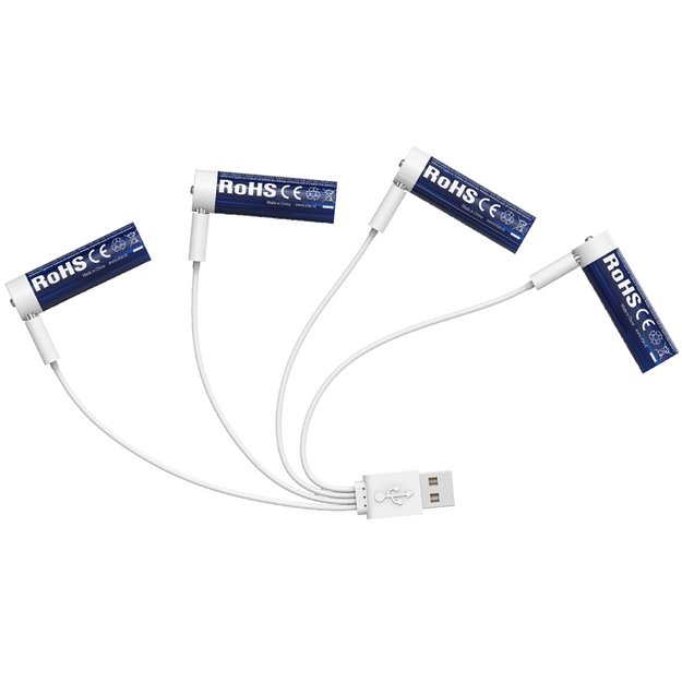 XTAR 14500-1.5V 3000mAh litija jonu akumulatori AA LR B4 (4 gab.)