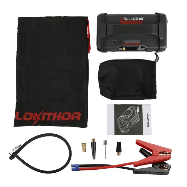 Powerbank / автомобильный стартер Lokithor JA301 20000mAh, 2000A, компрессор 10-150 PSI