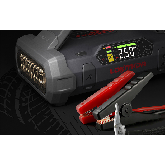 Powerbank / автомобильный стартер Lokithor JA301 20000mAh, 2000A, компрессор 10-150 PSI
