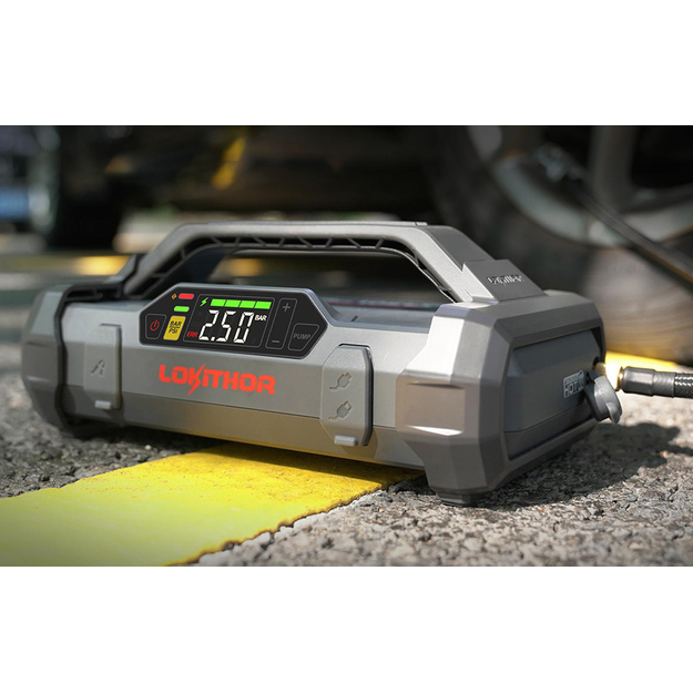 Powerbank / автомобильный стартер Lokithor JA301 20000mAh, 2000A, компрессор 10-150 PSI