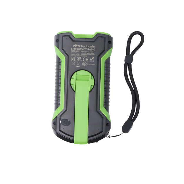 Avārijas radio ar dinamoma&scaron;īnu, lukturi, saules bateriju, 5000mAh jaudu