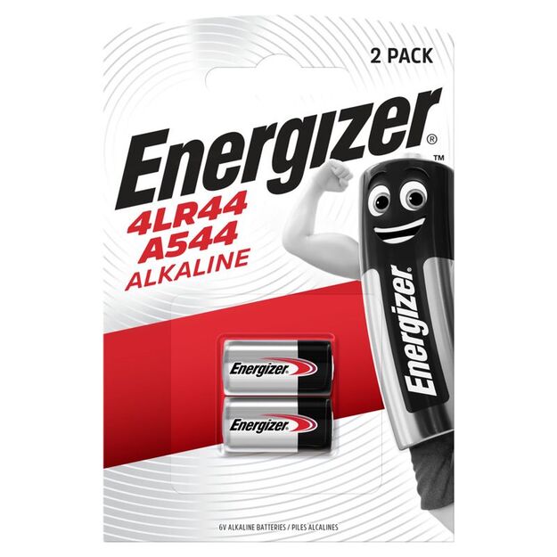 Щелочные батарейки Energizer 4LR44 6V 155mAh, 2 шт.