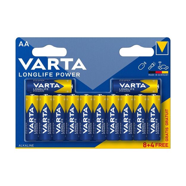 AA cells 1.5V alkaline Longlife Power (12pcs) VARTA 4906