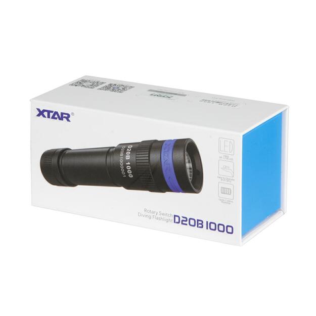 Подводный фонарь для дайвинга и подводной охоты XTAR D20 1000lm