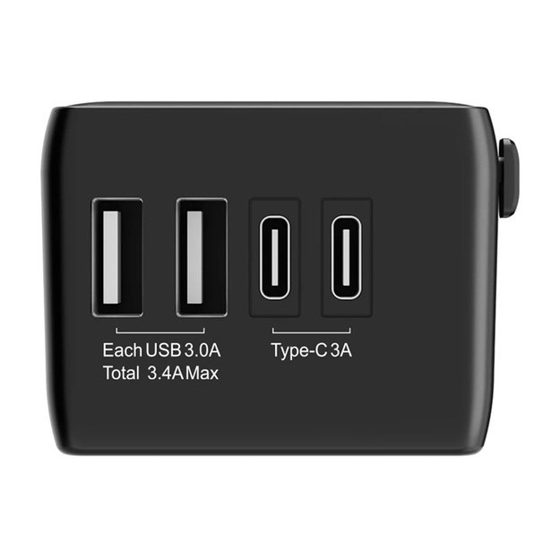 Blitzwolf BW-TA1 4-in-1 ceļojuma adapteris 2xUSB + C + PD 20W