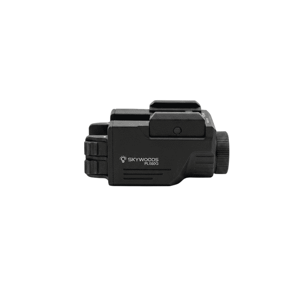 Skywoods PL560G Tactical Flashlight with Green Laser, 560 lm