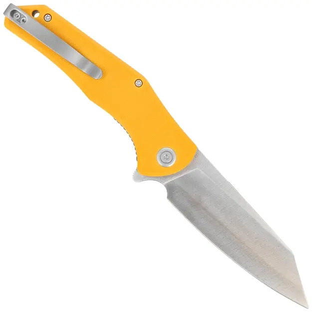 Kubey Flash KU158N Knife, Yellow G10, Satin San Mai M2
