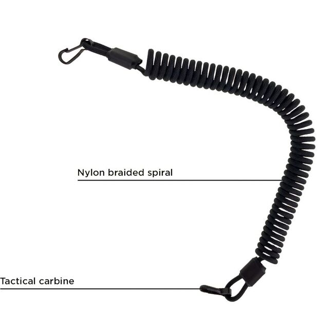 Spirālveida aukla ar karabīnēm, Coyote Brown