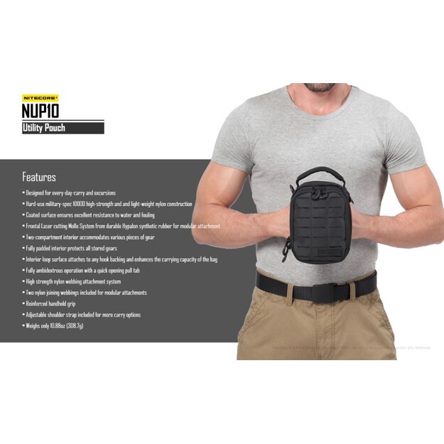 Nitecore NUP10 Utility Tactical Pouch, Black