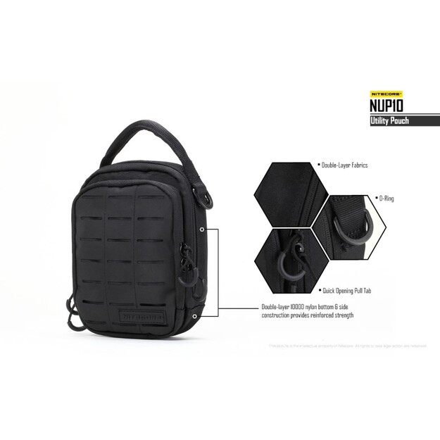 Nitecore NUP10 Utility Tactical Pouch, Black
